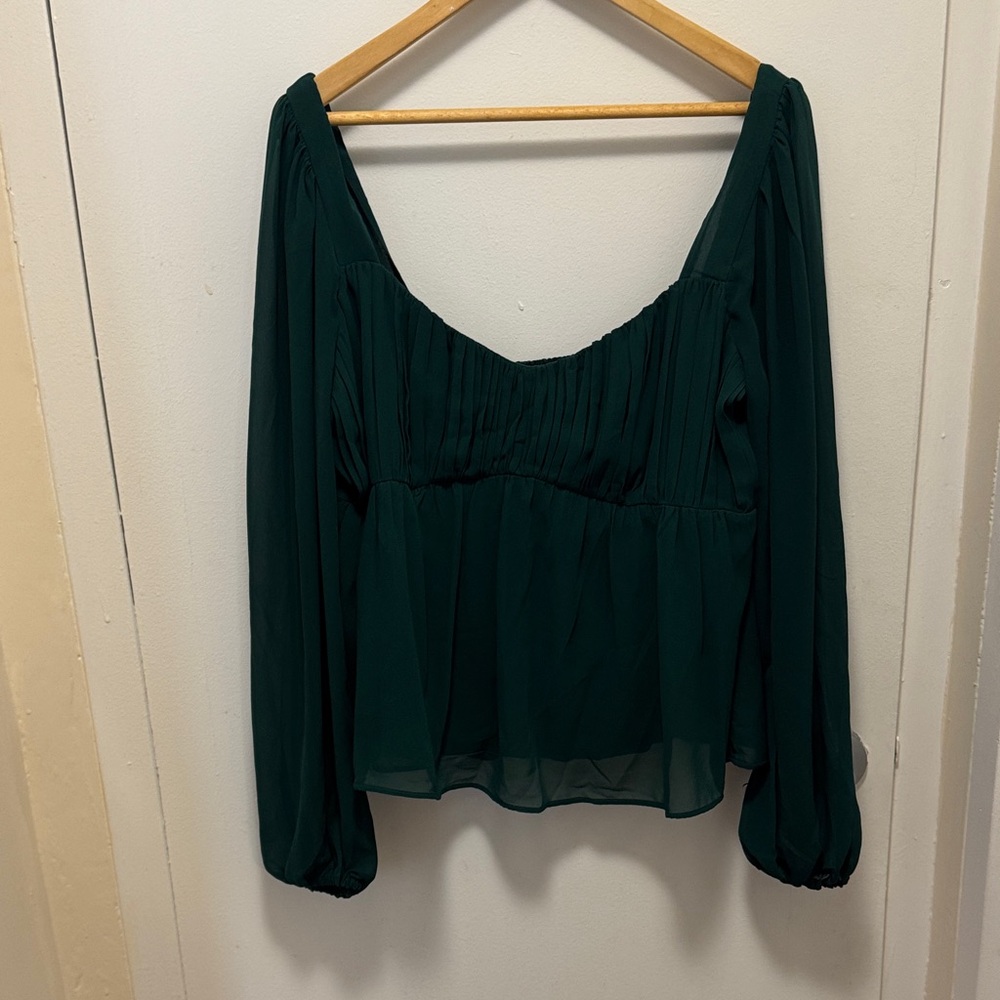 Abercrombie & Fitch Dark Green Blouse